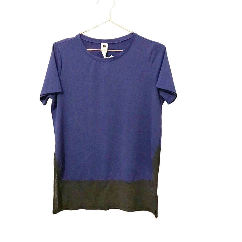 Fabletics two tone athleisure short sleeve shirt size medium